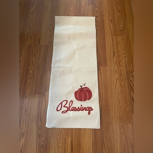 Table Runner With Blessings Embroidery Thanksgiving Decor Easter Picnic - Picture 3 of 6